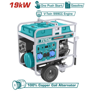 موتور برق بنزینی 20 کیلووات 2 سیلندر توتال ریموت استارت TP1200006-E2